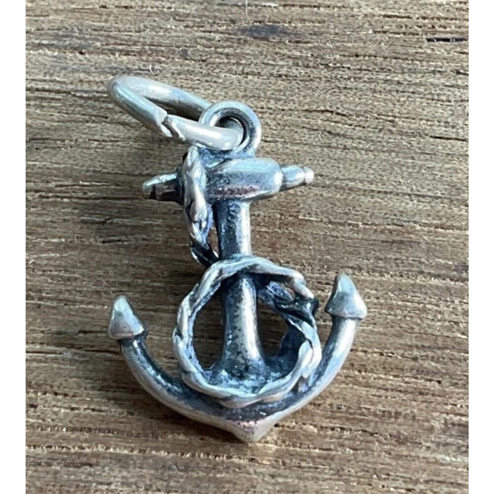 Vintage Sterling Silver Nautical Anchor Charm